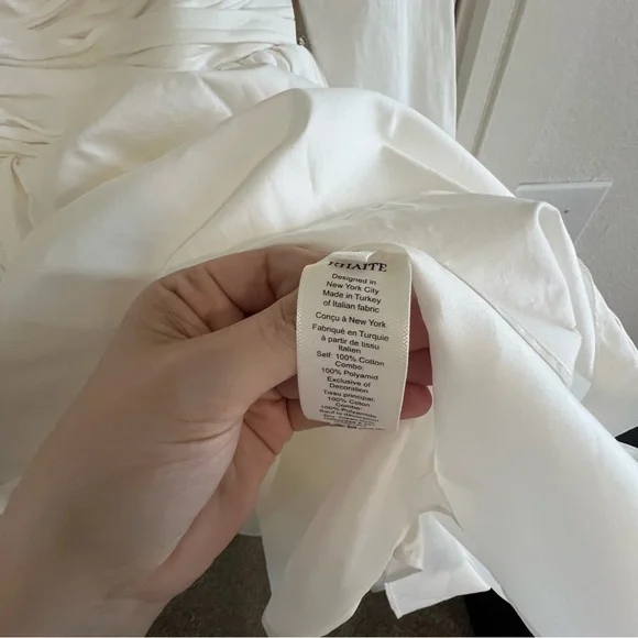 KHAITE Tracy crystal-embellished ruched tulle and cotton-sateen dress SIZE 2 - Picture 10 of 15